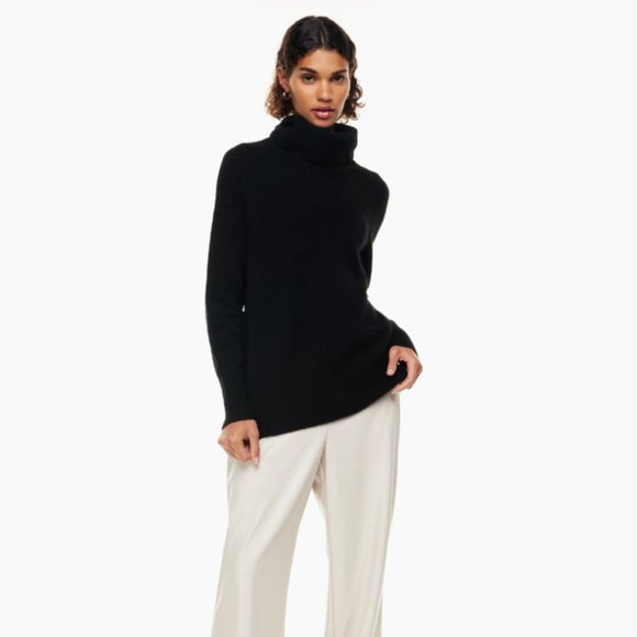 Aritzia Babaton Turtleneck Wool Sweater in Black - XXS - Picture 1 of 7